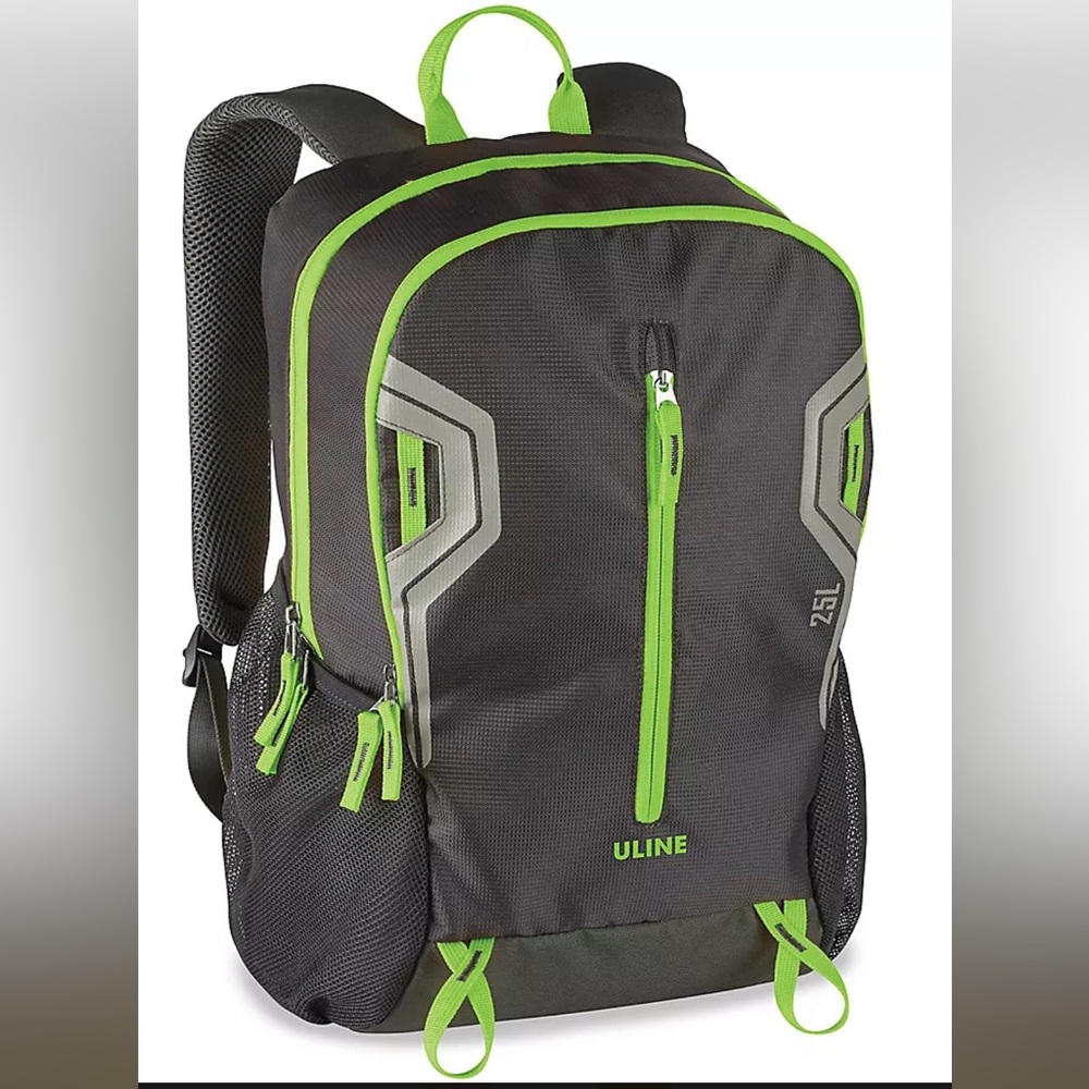 Uline Black and Green Backpack